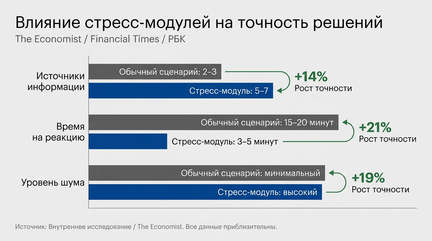 Влияние стресс-модулей на принятие решений